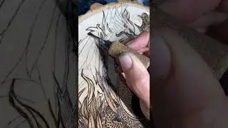 2 Dragons YinYang Hand Drawn Wood burned Custom Art Design, From start to finish #woodburningart ☯