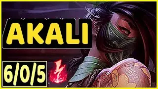 AKALI VS VEIGAR - 6/0/5 KDA MID GAMEPLAY DIAMOND I