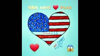 How to draw USA🇺🇸 Flag❤️🥰😍 | #Pencil #drawing #3D