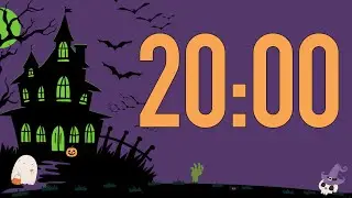 20 Minute Halloween Haunted House Timer (No Music, Spooky Electric Organ Alarm at End)