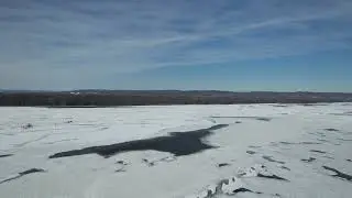 Snowy drone ride from Port Charles Harbor to island 521 1/27/26