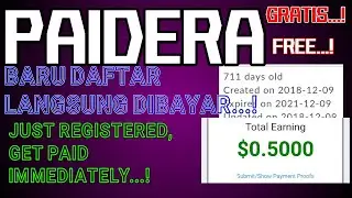 FREE moneymaking website ||  PAIDERA ||  Receive Payment Via PAYPAL
