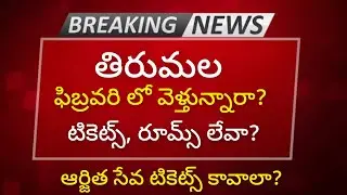 Planning Tirumala Trip in February? Tickets, Rooms, Offline 300₹ & Senior Citizen Darshan Explained 