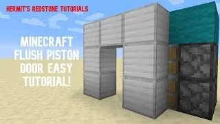 Simple Flush Piston door (secret door) | Hermit&rsquo;s Redstone Tutorials #1 | Minecraft