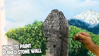 How to paint wall and bushes | realistic oil painting | tutorial #realisticoilpainting #oilart