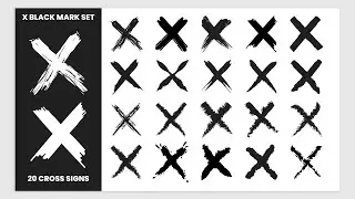 Brush Stroke X Mark SVG Bundle | 20 Cross Sign Clipart #vector #xmark #digitaldownloads