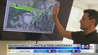 96th St. and Allisonville Rd. roundabout construction begins