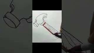 Speed sketch of a Hammer for beginners/#shorts/#hammerDrawing/ How to draw a Hammer