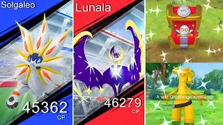 Solgaleo & Lunala raid pokemon go | shiny gimmighoul & shiny gholdengo | New Dynamaxs in pokemon go.