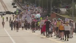 Thousands march Jacksonville's Main Street Bridge for 'No Kings' protest
