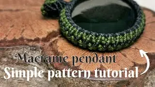 蠟線編石Macrame stone圖騰包框Simple pattern tutorial part 1.