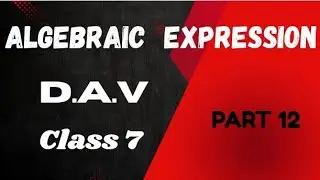 |ALGEBRAIC EXPRESSION| |DAV| |CLASS 7| |PART 12|