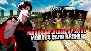 EXPERIMENT! Nishikawa Vertical Spike Cuman Modal 4 Kartu Gila OP Banget | The Spike VolleyBall Cross