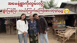 အမေနဲ့ရွာကို သားမောင်လွမ်းလို့ ရွာပြန်ပြီး အမေ့လက်ရာလယ်ကြွက်ကြော်ကို ရွာအထိသွားစားတဲ့Vlog😊