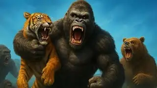 KING KONG vs Wild Animals | Epic Jungle Battle Story | MKAISTORY