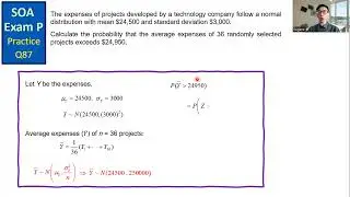 SOA Exam P Practice Q87