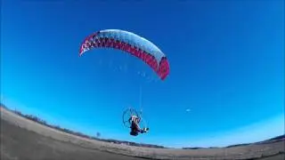 RC PARAMOTOR PARAGLIDER Opale OXY 1.0 & POWER 1.1 Flying together