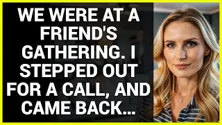 WE WERE AT A FRIEND'S GATHERING. I STEPPED OUT FOR A CALL, AND CAME BACK…
