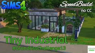 Tiny Industrial | #GrundrissChallenge13 | Sims 4 Speed Build | no CC