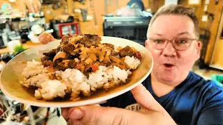 Wild Newfoundland Moose Stir-Fry on Rice