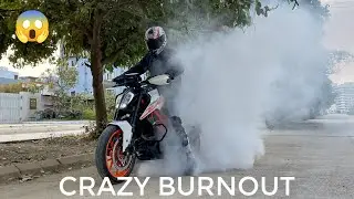 Duke 390 Ka Tyre Jala Diya 🔥 | Crazy Burnout | Tyre Change Kara Diya :-