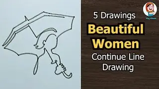 Beautiful womens continue line drawing | Women drawing | Women one line drawing #Women Drawing