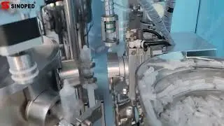 SINOPED Automatic Pharmaceutical Vaccine Cosmetic Liquid Syringe Filling Capping Machine#syringe