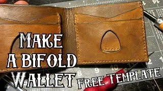 How to make a Leather Bifold Wallet (FREE Template!)
