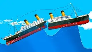 Different Ships vs Tsunami in Floating Sandbox