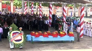Lễ đ&oacute;n, truy điệu v&agrave; an t&aacute;ng 21 h&agrave;i cốt liệt sỹ qu&acirc;n t&igrave;nh nguyện Việt Nam hy sinh tại Campuchia