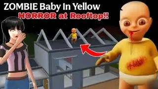 Secret of Zombie Baby yellow Horror at Rooftop😱 | HORROR SAKURA SCHOOL SIMULATOR