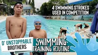 Philippine Swimmers Training Routine + 4 Swimming Strokes | D' Unstoppable Bros | Vlog 18