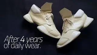 Rick Owens x Adidas Runners after 4 years of daily wear