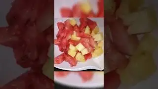 watermelon and pineapple  fruit salad #fruitsalad #fruits #trending #shorts