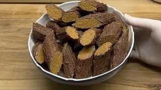 حلى الحطب / بطعم جداً لذيذ و بمكونات بسيطة 