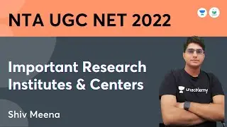 Important Research Institutes & Centers | Paper 1 | NTA UGC NET JRF 2021 | Shiv Meena