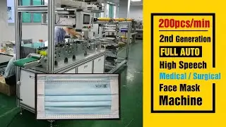 200pcs/min High Speed Face Mask Machine CT-MM3200  Non woven Mask  10 minute production testing