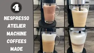4 Nespresso Atelier Machine Coffees Made | Cappuccino, Latte Macchiato, Mocha, Iced Frappe Coffee