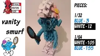 HOW TO MAKE 3D ORIGAMI VANITY SMURF || DIY VANITY SMURF TUTORIAL