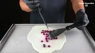 Raspberry Candy Milk Ice Cream Roll
