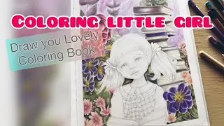 DRAW YOU LOVELY 🌸 COLORING GIRL