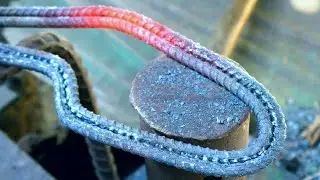MAKING A SKELETON KNIFE FORGED FROM REBAR!!!!!