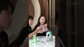 Boyfriend Does My Makeup! #fypage #shortvideo #couple #couplecomedy #coupleshorts #couplevlogs #fyp