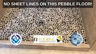 Pebble Tile Shower Floor - Lifetime Warranty - Brushed Nickel Finish