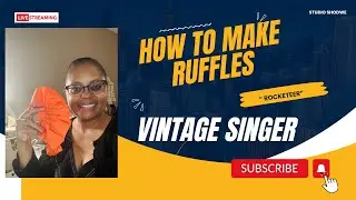 Vintage Singer Rocketeer making ruffles#sewingdiy#singersewingmachine#ruffles