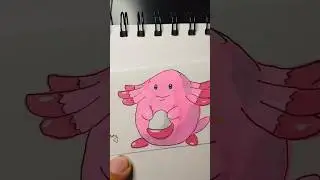 Day 6 || Drawing First gen Pokemon|| Chansey #shorts #art #pokemon #anime