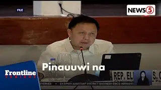 Rep. Zaldy Co, tinanggalan ng travel clearance at pinauuwi na ng Pilipinas | Frontline Tonight