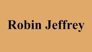 Robin Jeffrey