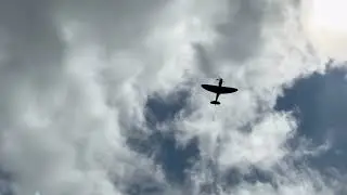 Spitfire PM631 passing over Caldecott Castle