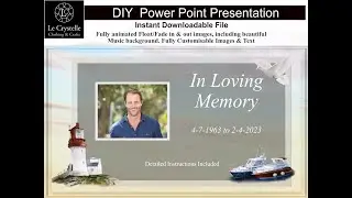 Funeral Presentation Customise with Power Point - Seascape Theme